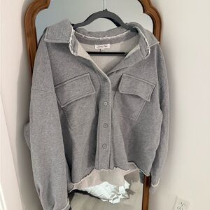 Gray Button-Up Jacket